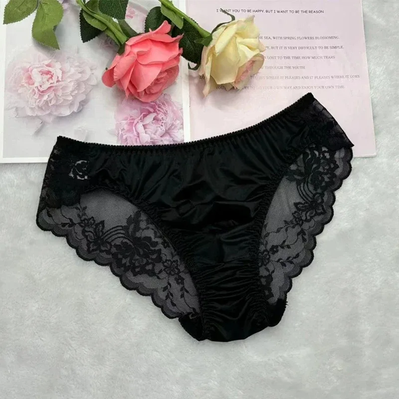Herren Sissy-Höschen, Bikini-Slip, Dessous, Spitzenbesatz, Sissy-Unterwäsche, schwuler männlicher Crossdress-Unterhose, sexy Unterwäsche für Männer — image 7