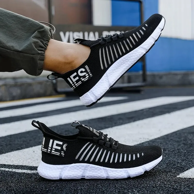 Summer Men's Mesh Tennis Casual Sneakers Breathable Soft Sole Lightweight Outdoor Hiking Comfortable Running Vulcanized Shoes — image 4