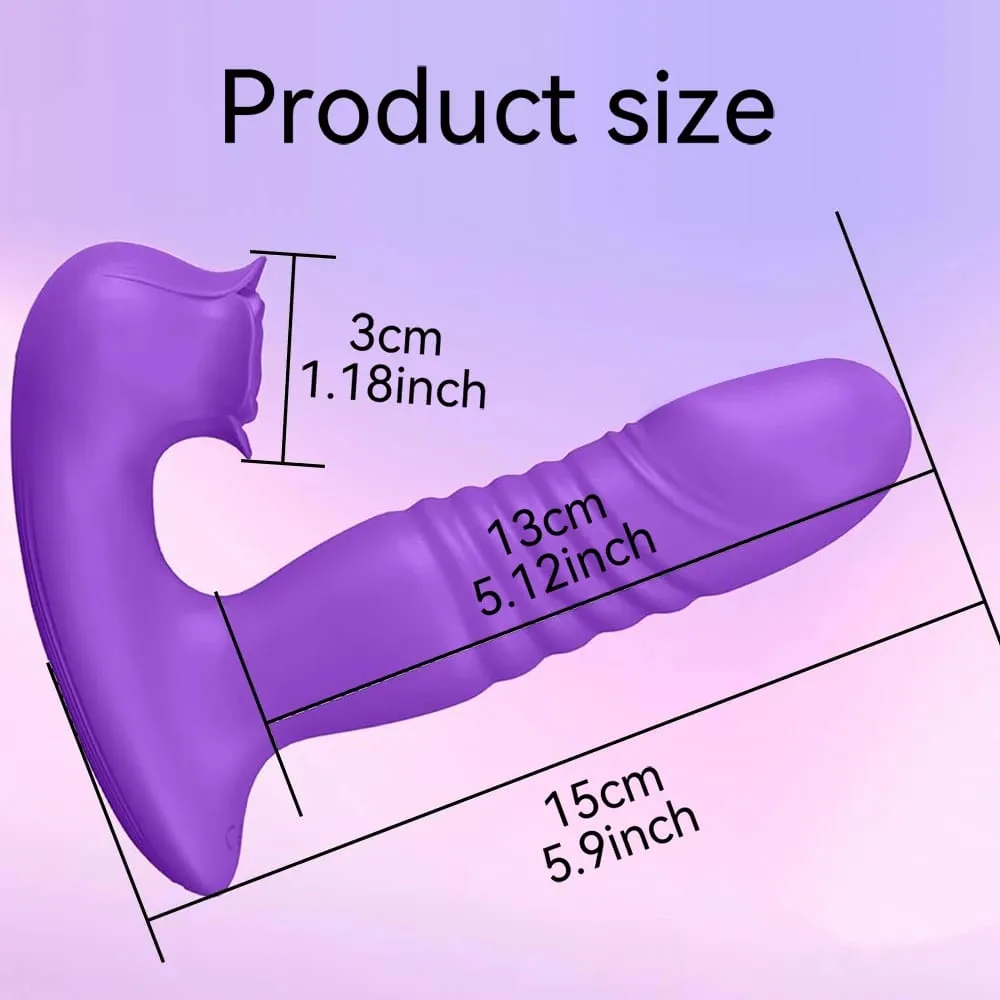 APP Rose Thrust Vibrator Strong Sucking Female Toy Wearable G-spot Clitoris Stimulator Female Clitoris Masturbator Dildo Sex Toy — image 4