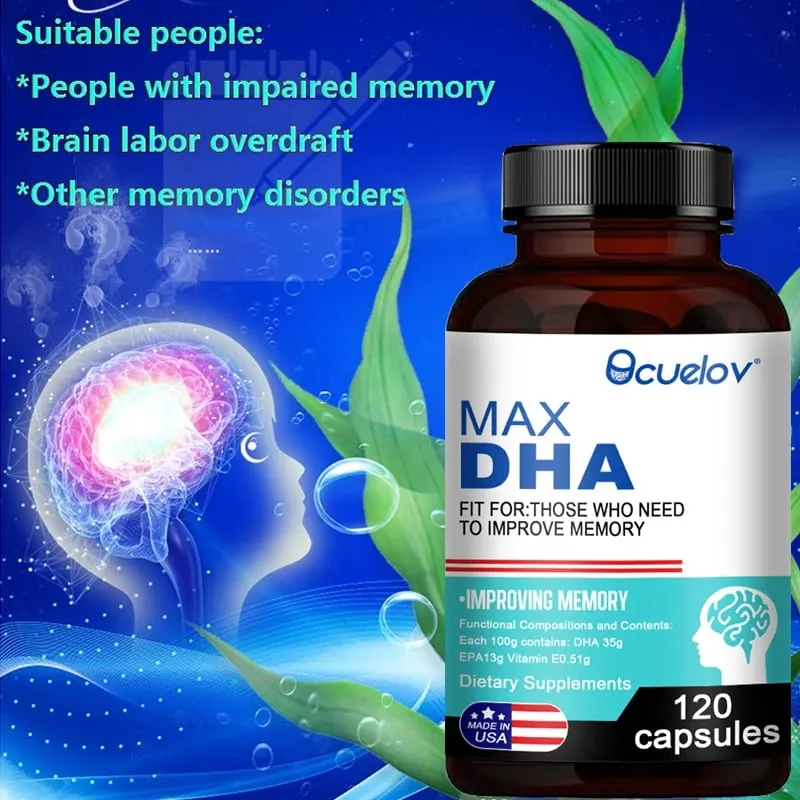 Bcuelov MAX DHA-enhance Memory Protect Eyesight Intelligence Activate Brain Cells Improve Brain Fatigue Dietary Supplement — image 6