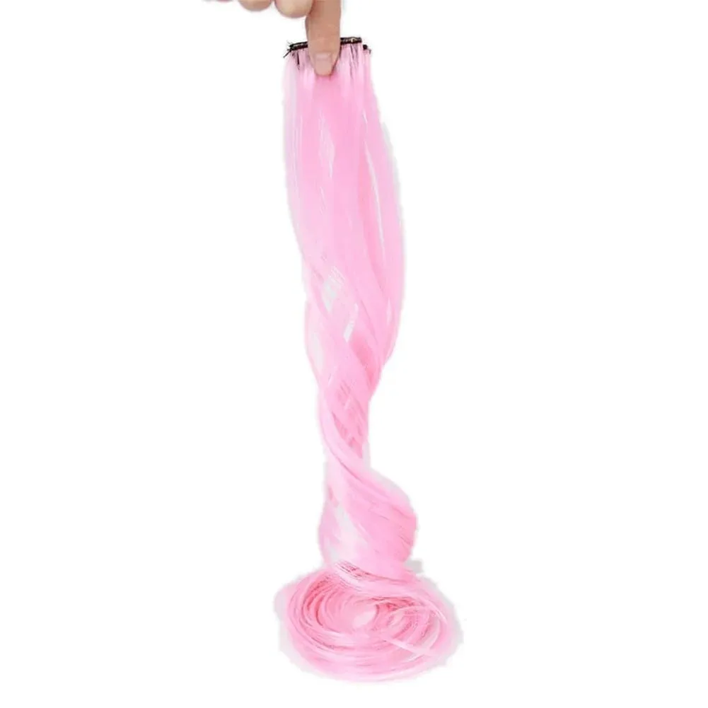 Colored Large Wave Long Curly Wig Ear Hanging Dye Hair Extensions Invisible High Temperature Silk Synthetic Wig Patch — image 16