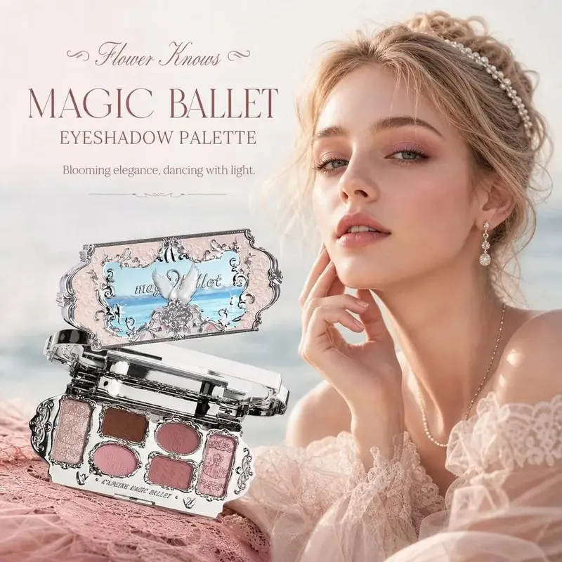 Full Set Makeup Kit Swan Makeup Palette Pressed Powder Blush Lipstick Eyeshadow Palette Cute Cosmetic Gift Set