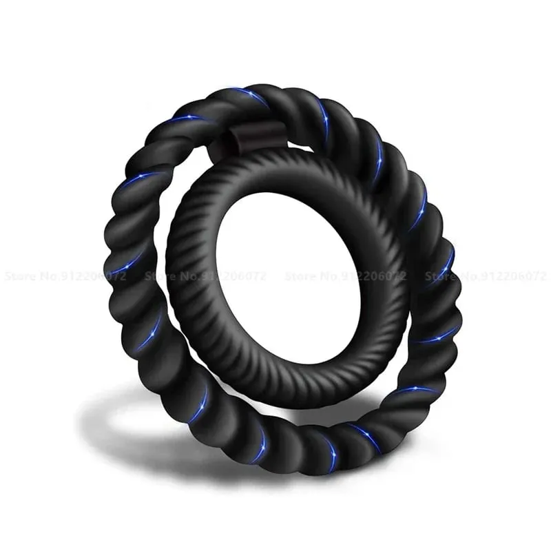 3PCS Durable Silicone Cock Rings Flash In The Night Lock Penis Ring Sex Toys For Men Male Delay Ejaculation Scrotum Lock Ring — image 10