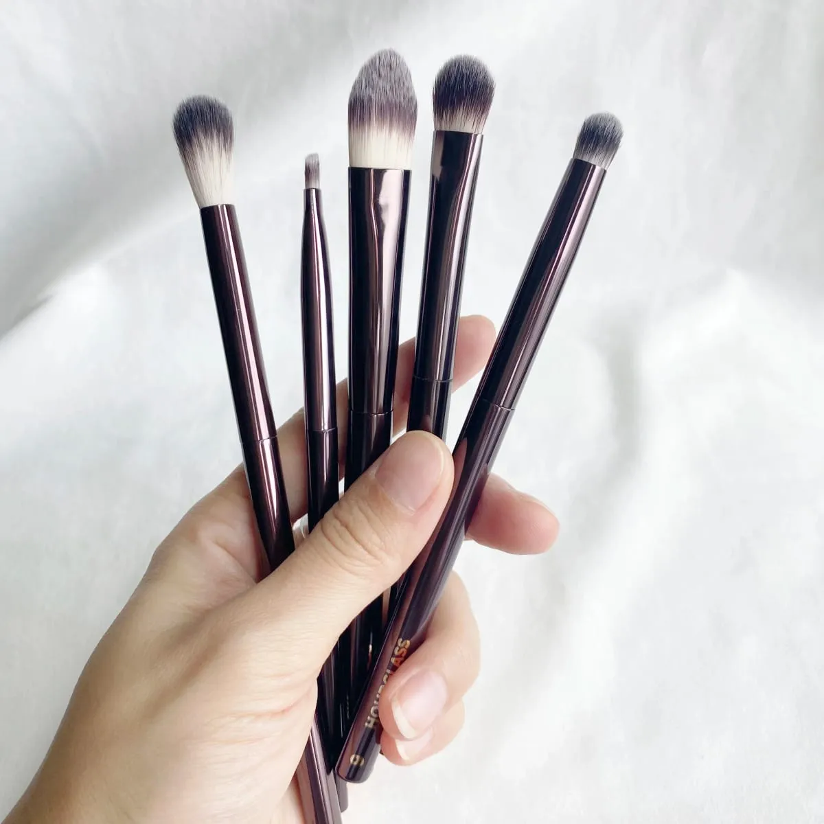 Zandloper Oogmake-up Kwasten Set Luxe Schaduw Cosmetische Brush Kit Blending Shaping Contouring Highlighting Brow Concealer Liner — image 4