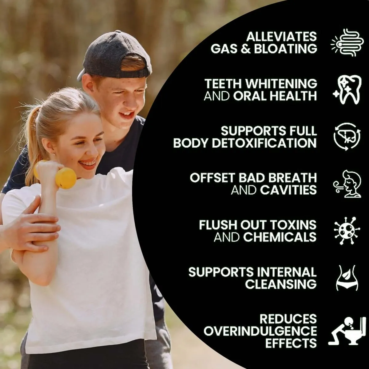 Activated Charcoal Capsules - Gut Health Digestive Health Bloating & Gas Relief Detox Colon Cleansing
