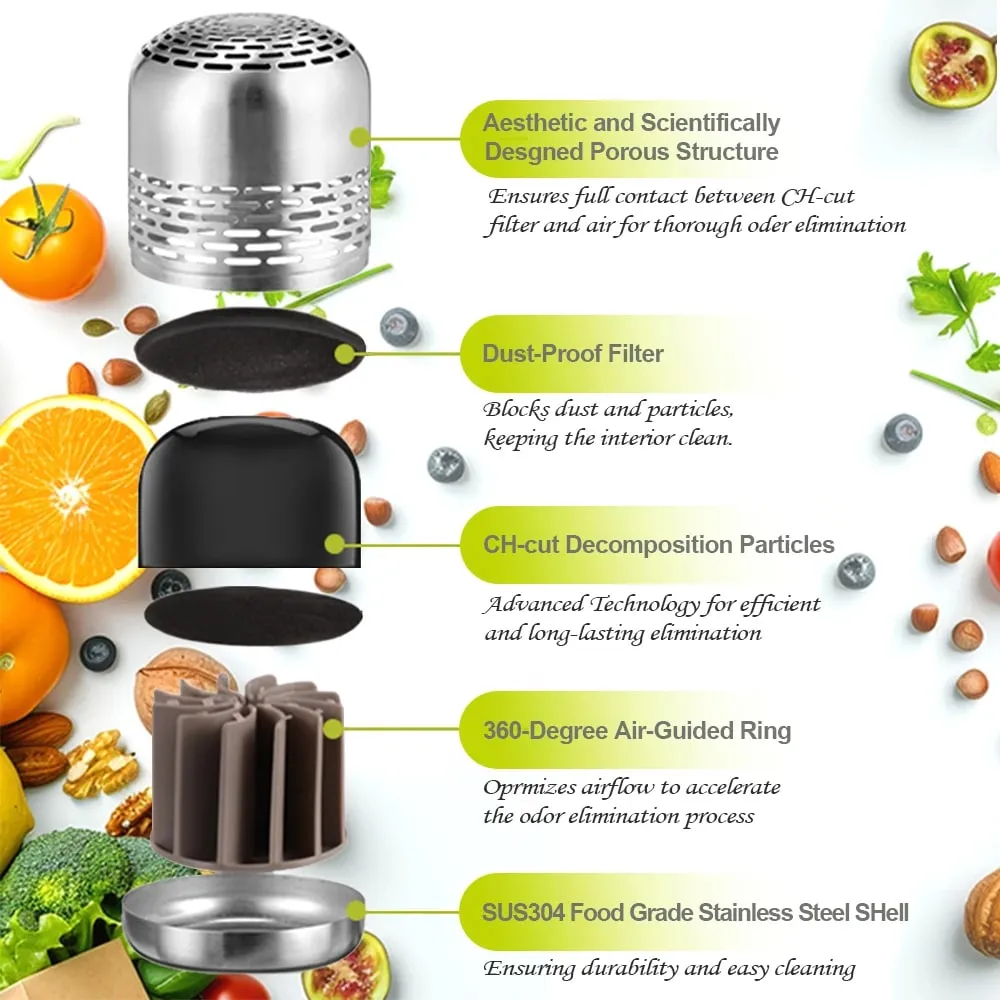 Refrigerator Deodorizer Lasts for 10 Years Refrigerator Odor Eliminator Fridge Deodorizer More Effective Than Baking Soda Bamboo