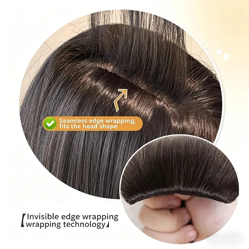 Synthetischer High-Crown-Haaraufsatz für Damen mit unsichtbarem Clip-In-Design. Natürlich aussehendes Volumen – für schütteres Haar — image 5