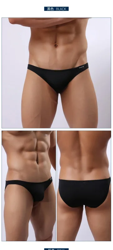 Ice Silk Seamless Briefs Man Bulge Pouch Underwear Sexy Translucent Panties Male Breathable Comfy Underpants Summer Lingerie — image 7
