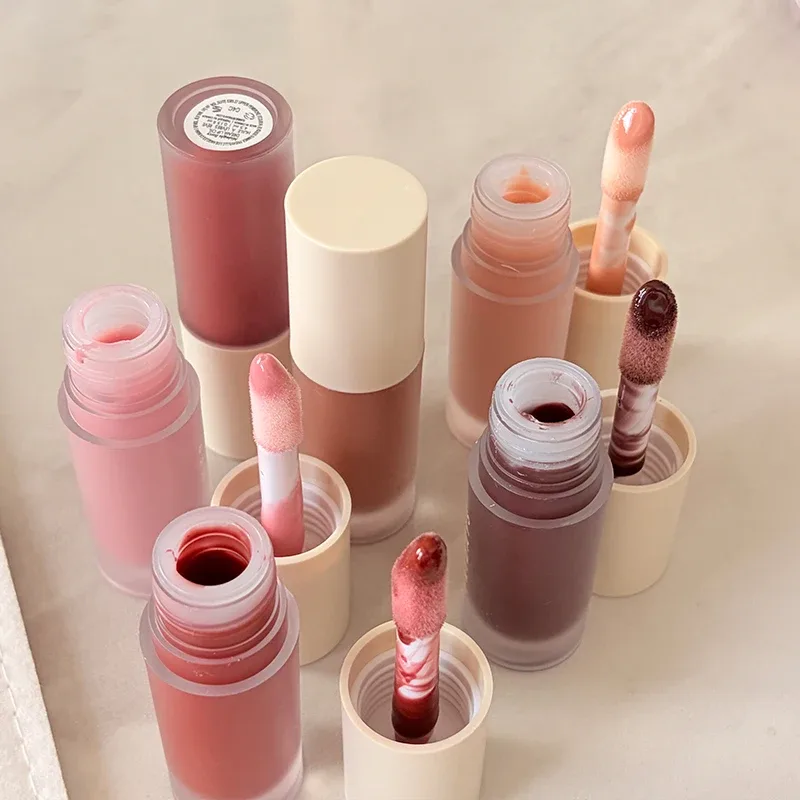 Summer Limited Rho Vanilla Beige LipBalm Moisturizing Transparent Lipstick Set Smooth Soft Tube Mirror Lip Gloss Lip Blum Makeup — image 3