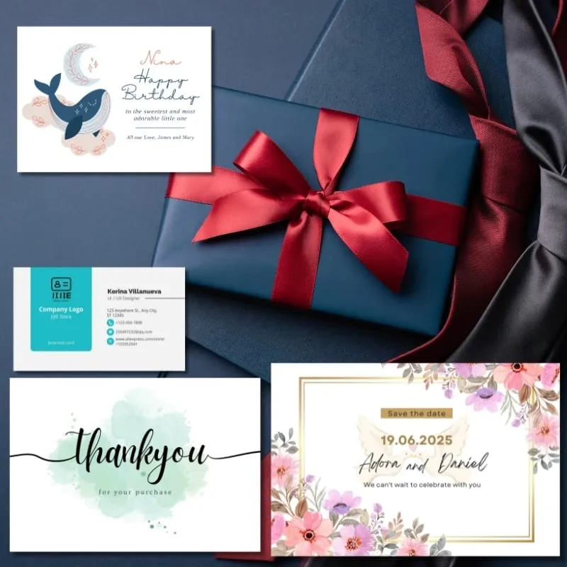 Custom Thank You Cards Business Card Full Color Double-Sided Printing Gift Decoration Card Personalized Logo Wedding Invitation — image 3
