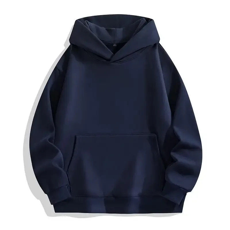 480GSM Winter Men's 100% Cotton Oversized Hoodies No String Casual Streetwear Sporty Hooded Sweatshirts Heavy Fleece Pullovers — image 15
