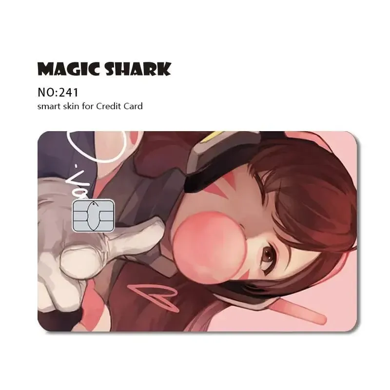 매직 상어 설탕 아빠 Meme Poke Money 재미 있은 스티커 커버 피부 소형 대형 칩 신용 직불 카드 보호 — image 14