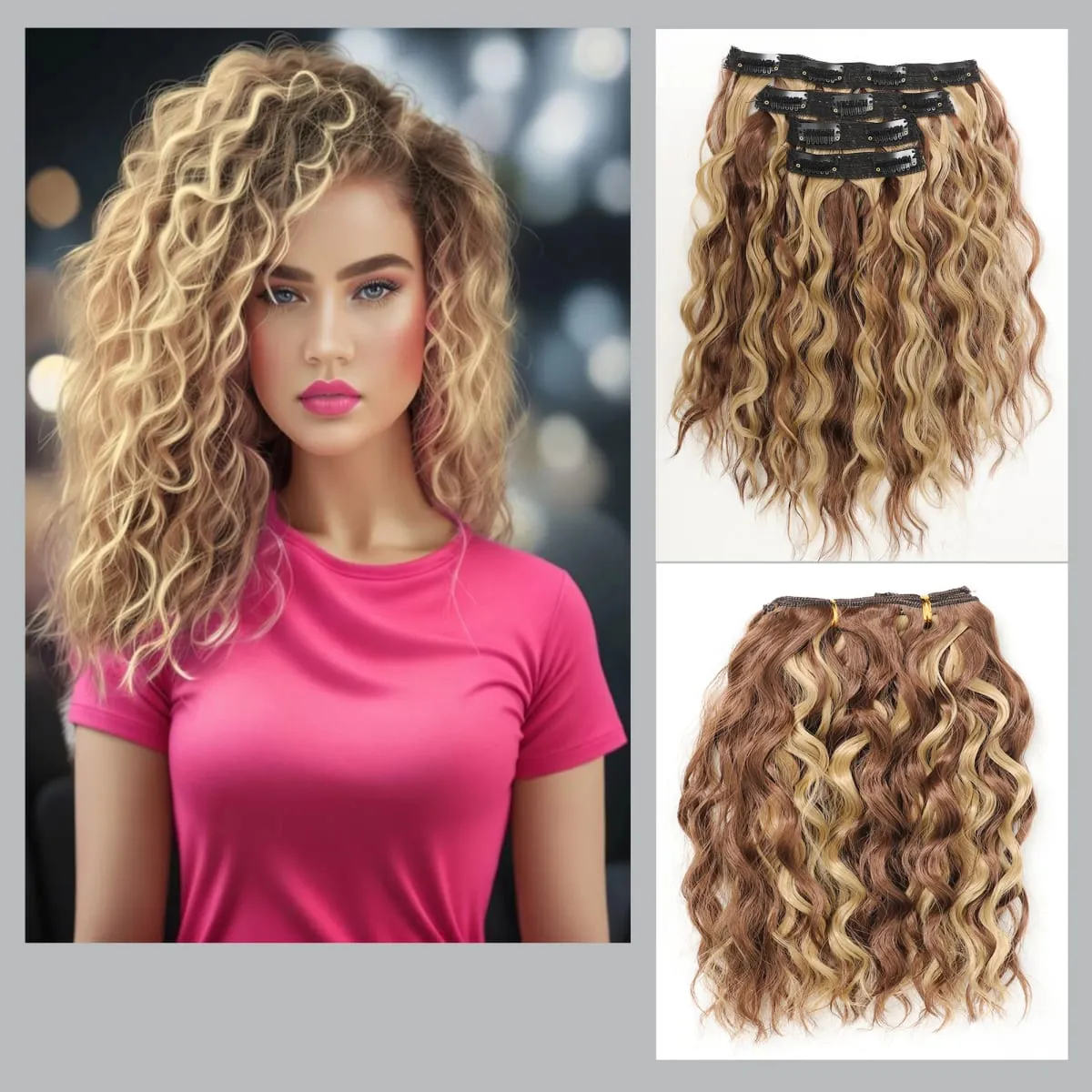 12 inch synthetic women's fashionable wave short roll hair extensions top of the hair extensions hair extensions ponytails — image 5