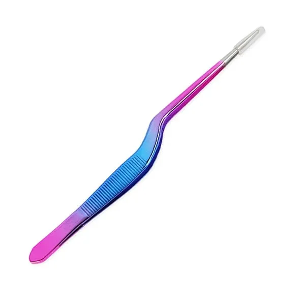 5.5-Inch Mini Kitchen Cooking Tweezers Stainless Steel Precision Plating Tongs Offset Tip for Food Styling Cake Decor — image 19