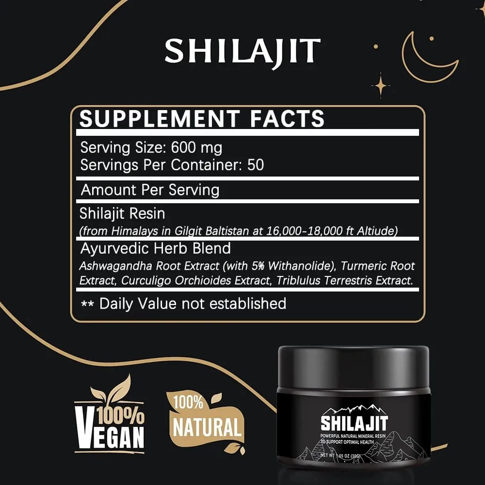 Original Siberian Pure Shilajit with Fulvic Acid & Trace Minerals & 85+ Humic Acid Supplement Gel for Energy & Immune System — image 3