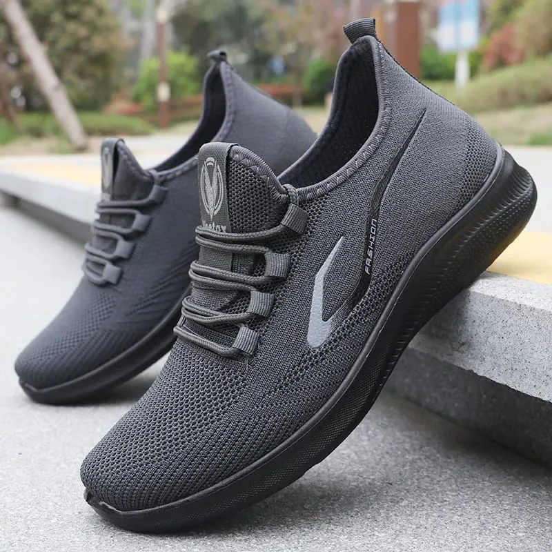 Men's Fashionable Solid Woven Knitted Running Shoes - Lightweight Breathable Non-Slip - Perfect Sports Shoes for Outdoors — image 7