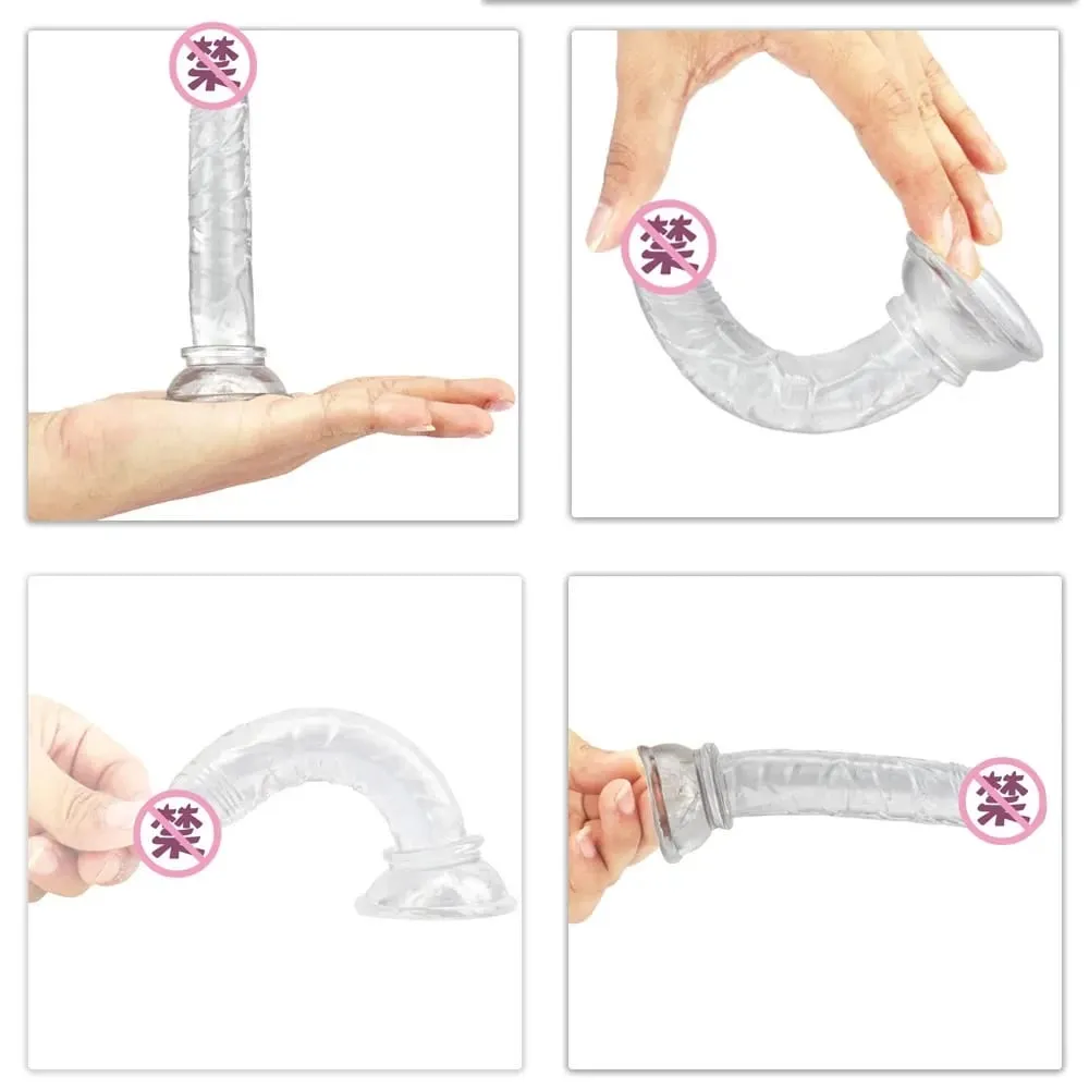 Female Masturbator Silicone Dildo with Suction Cup Realistic Dick Insertion G-Spot Orgasm Gay Anal Butt Plug BDSM Sex Toy — image 3