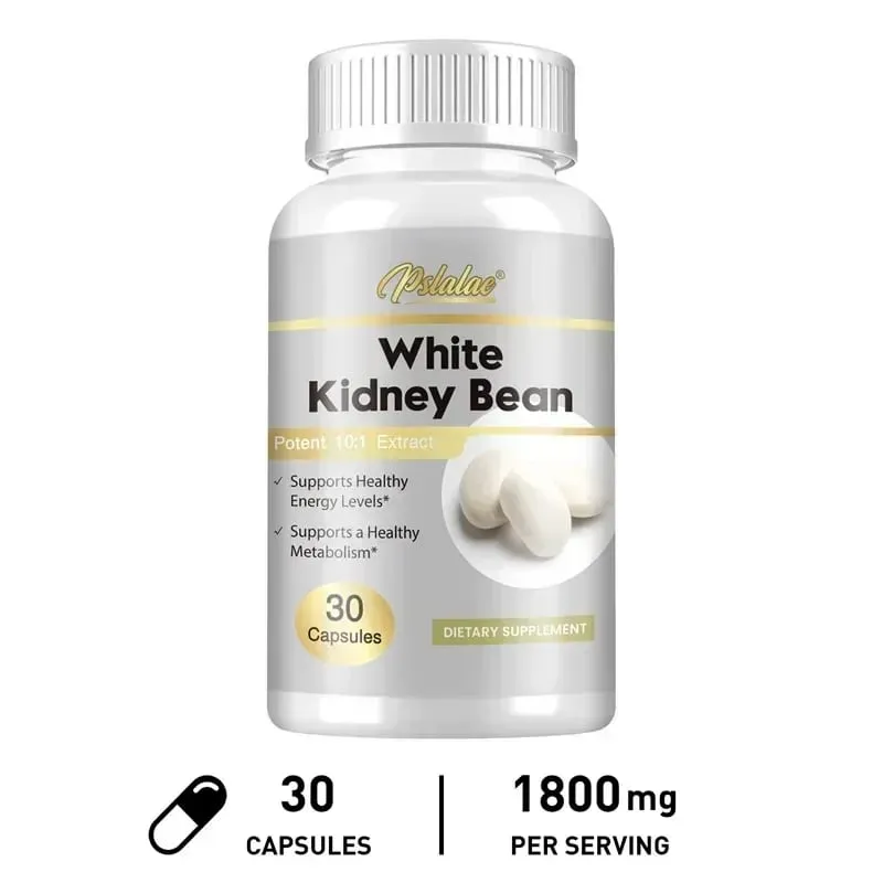White Kidney Bean Capsules - Antioxidants Supports Digestive Health Controls Appetite Boosts Metabolism Improves Energy Levels