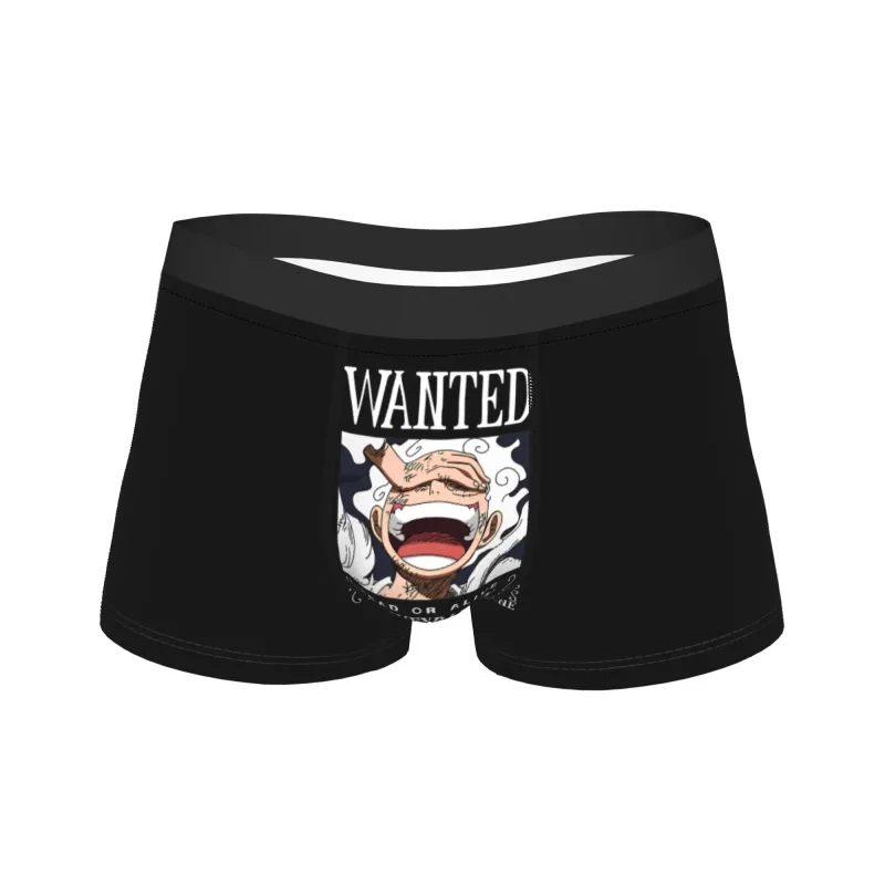 One Piece Monkey D Luffy Skull Uomo Intimo Boxer Slip Pantaloncini Mutandine Novità Mutande a vita media per Homme Plus Size