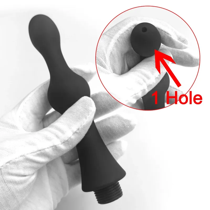 1 Adet Silikon popo gömme plug-in duş lavman anal dilatörler tuvalet temizleyici yetişkin seks oyuncakları BDSM Kölelik cinsel sağlık