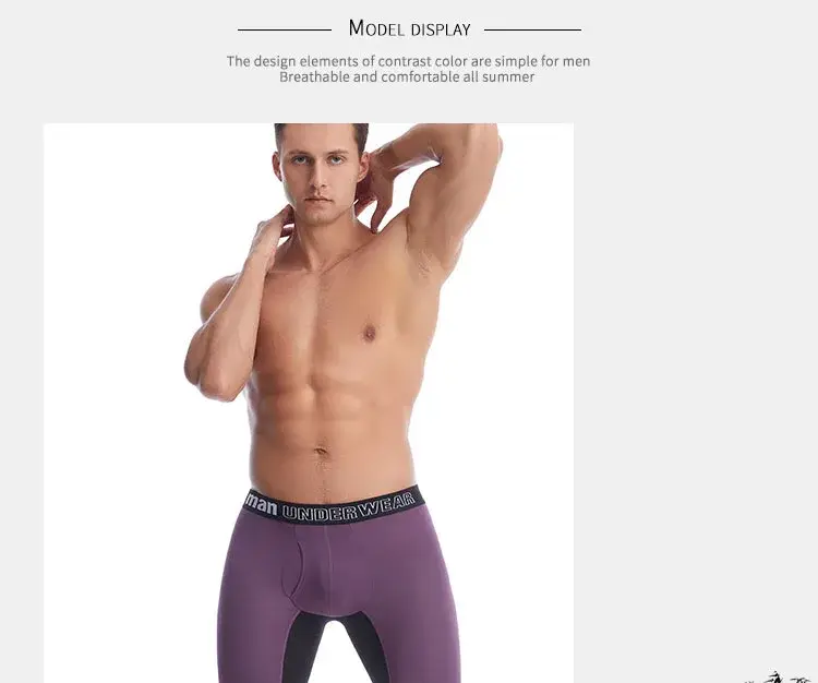 3 pièces hommes boxeurs grande taille Sexy culottes sous-vêtements Pack Boxer Shorts bambou fibre culotte caleçon Long Homme culotte 5XL-7XL — image 1