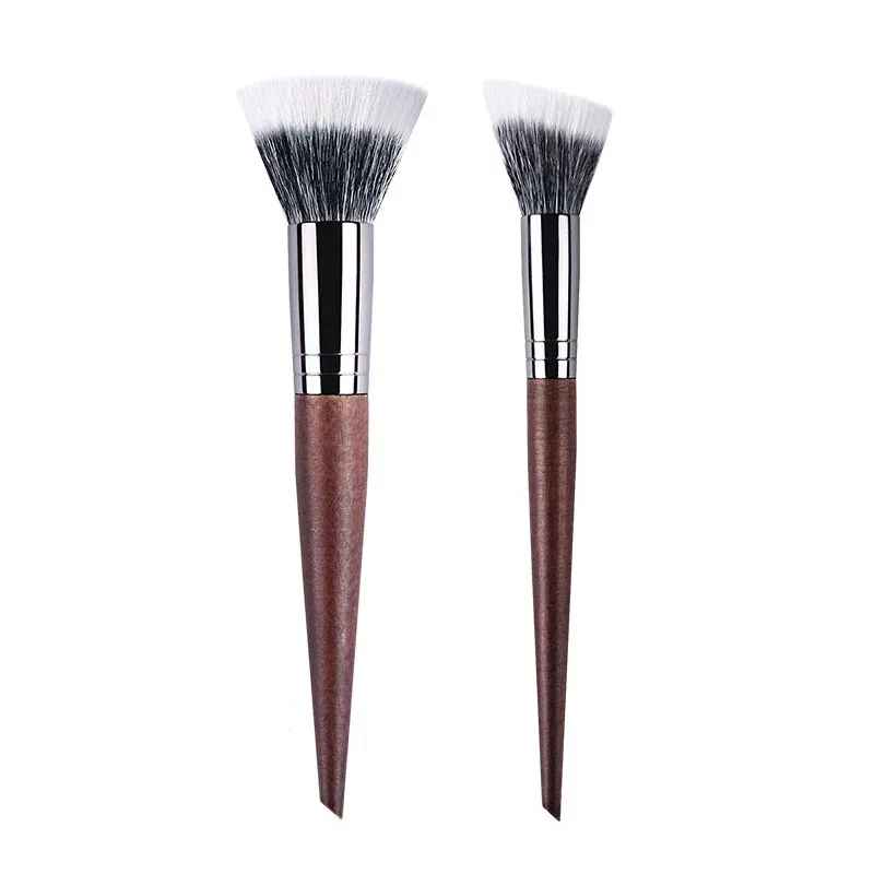 Professional Makeup Brushes Powder contour Setting Multi-Functional Make up Brush Stippling Blush soft Natural wood goat hair — image 11