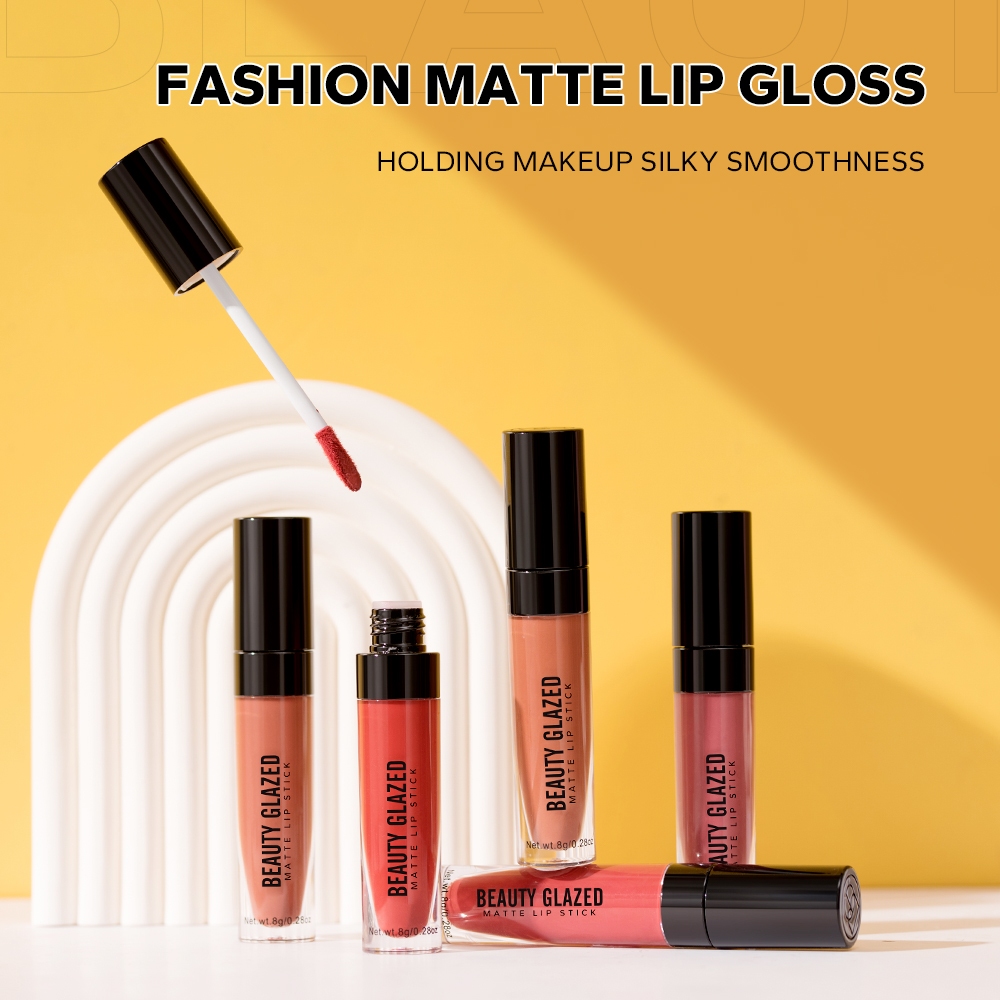Beauty Glazed 20 Colors Long Lasting Waterproof Matte Lipstick Lip Tint Smooth Lightweight Lip Makeup — image 3