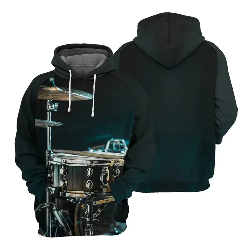 2024 Spring Autumn Men Women Hoodie Piano Guitar 3D Printed Pullover Fashion Long Sleeve Hooded Clothing Male Popular Streetwear — image 7