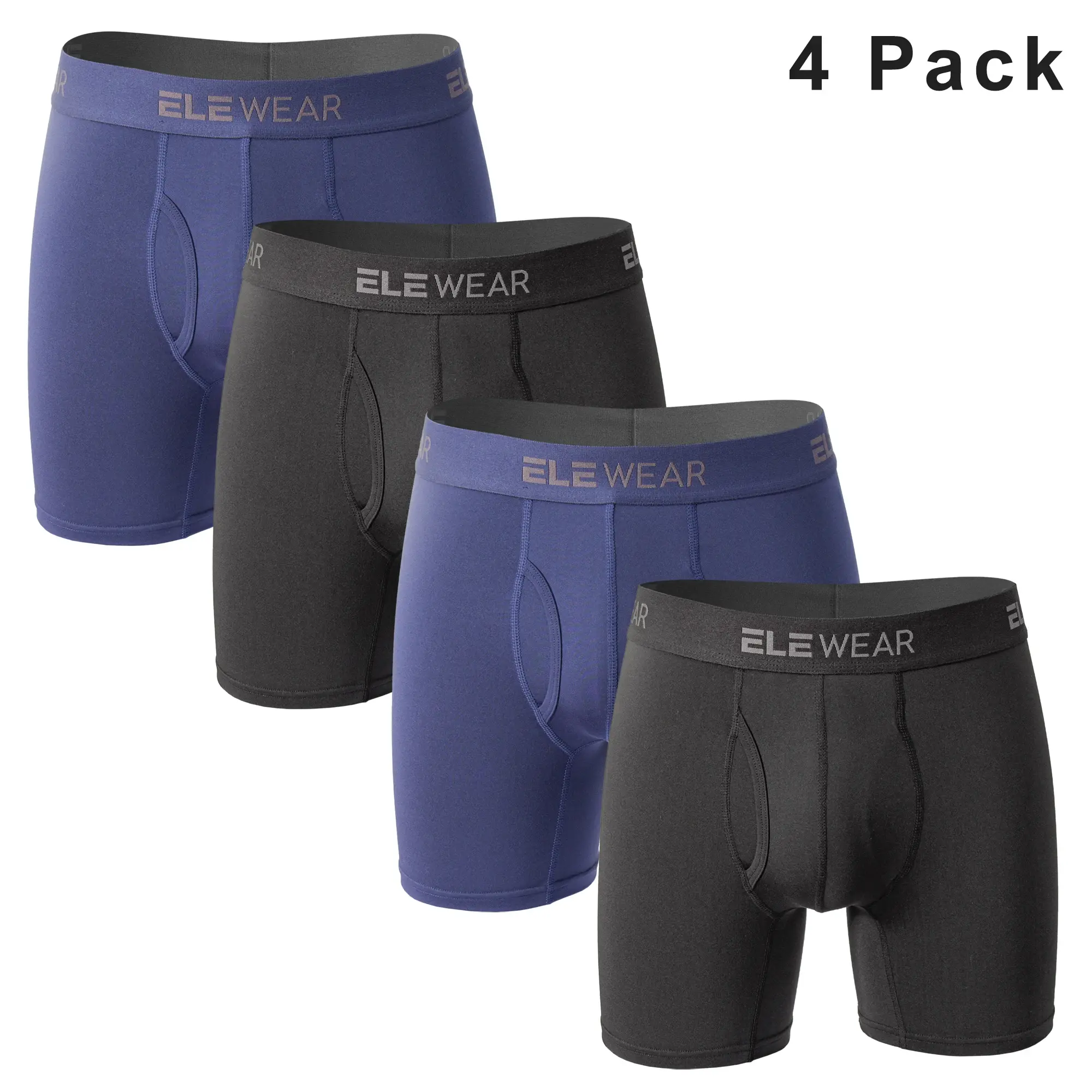 4 Pack Men Underwear With Opening Breathable Mens Boxershorts Men's Panties Underpants Plus Size Fashion Boxers Brief 3256808173688461 — image 1