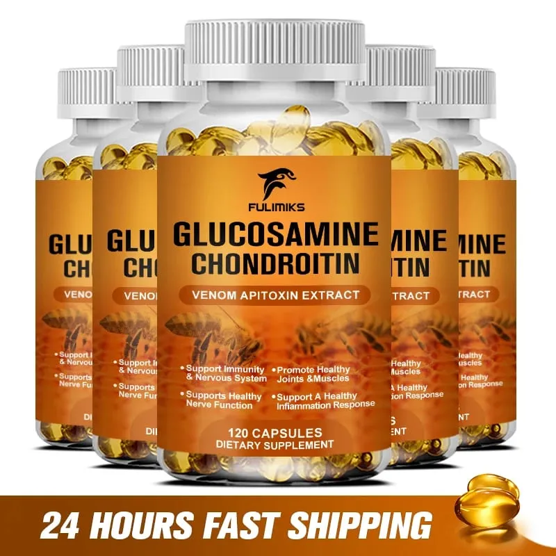 Glucosamine 1500 mg Chondroitin 1200 mg Extra Strength Capsules Joint Support Antioxidant Immune Support Supplement for Adults — image 1