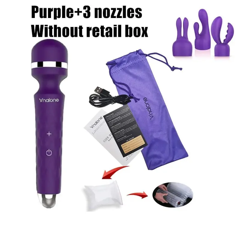 Nalone Rock Powerful Clitoris Vibrator USB Recharge Magic Wand AV Vibrator Massager Sexual Product Erotic Sex Toys for Women — image 14
