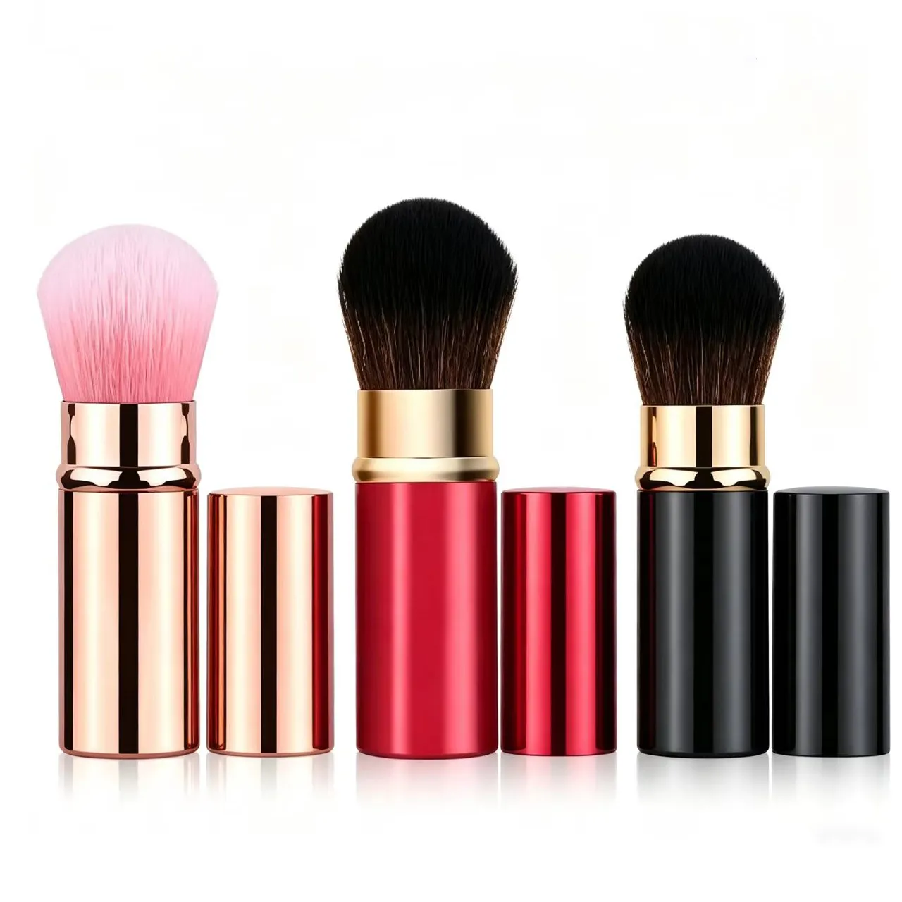 Travel-ready Portable Telescopic Makeup Brushes Set - Metal Handle para sa Blush Contouring Powder Perpektong Compact Size para sa On-the-G — image 5