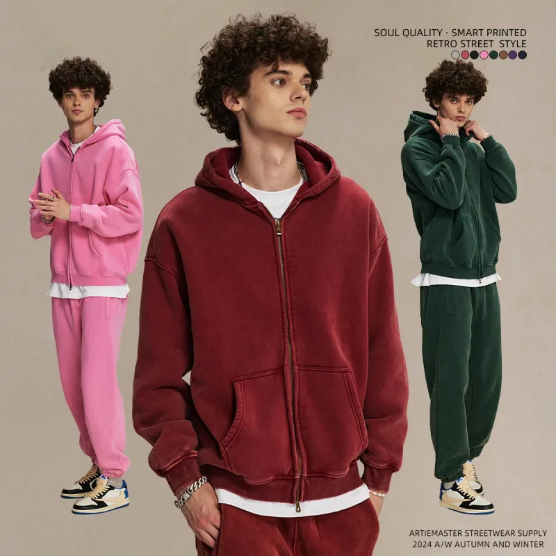 Batik fleece zippered hoodie — image 5