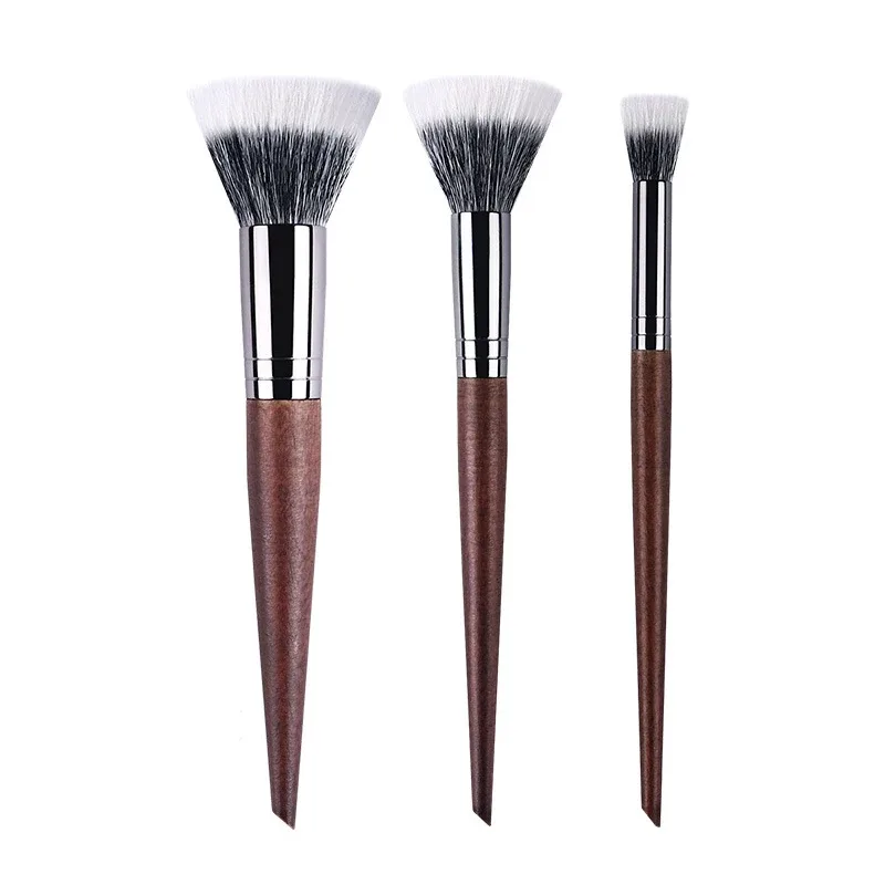 Professional Makeup Brushes Powder contour Setting Multi-Functional Make up Brush Stippling Blush soft Natural wood goat hair — image 12