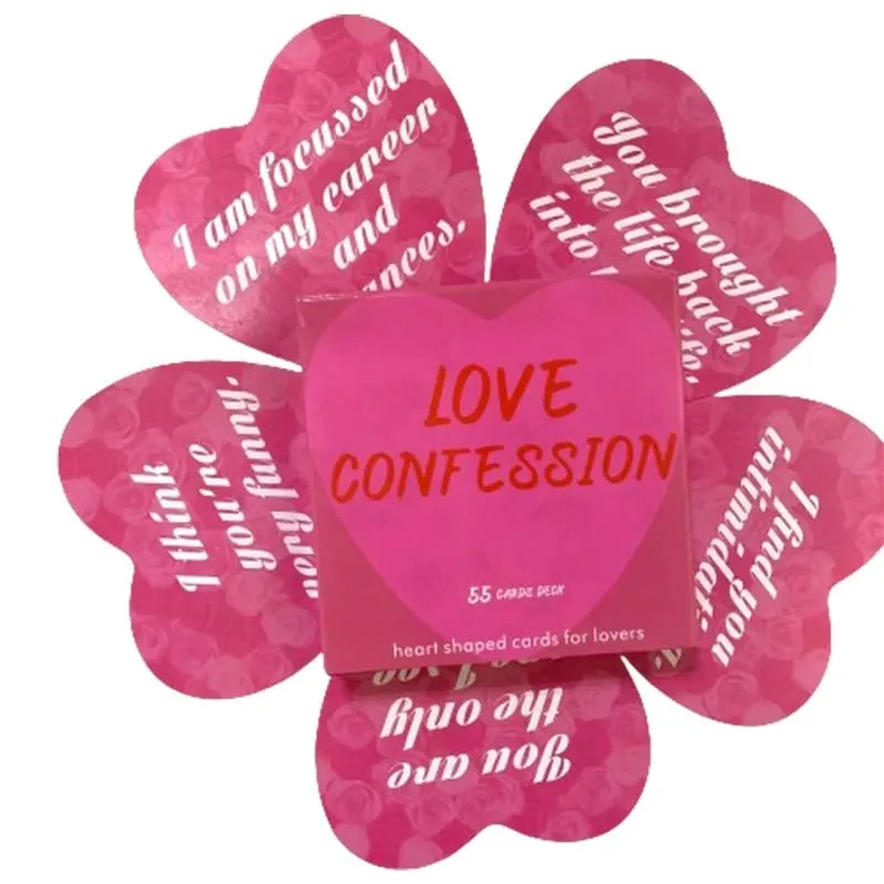 Love Confession Oracle Deck A 55 Cards Heart Shaped cards Love Keywords Meaning For Lovers English Board Games Divination Fate — image 2