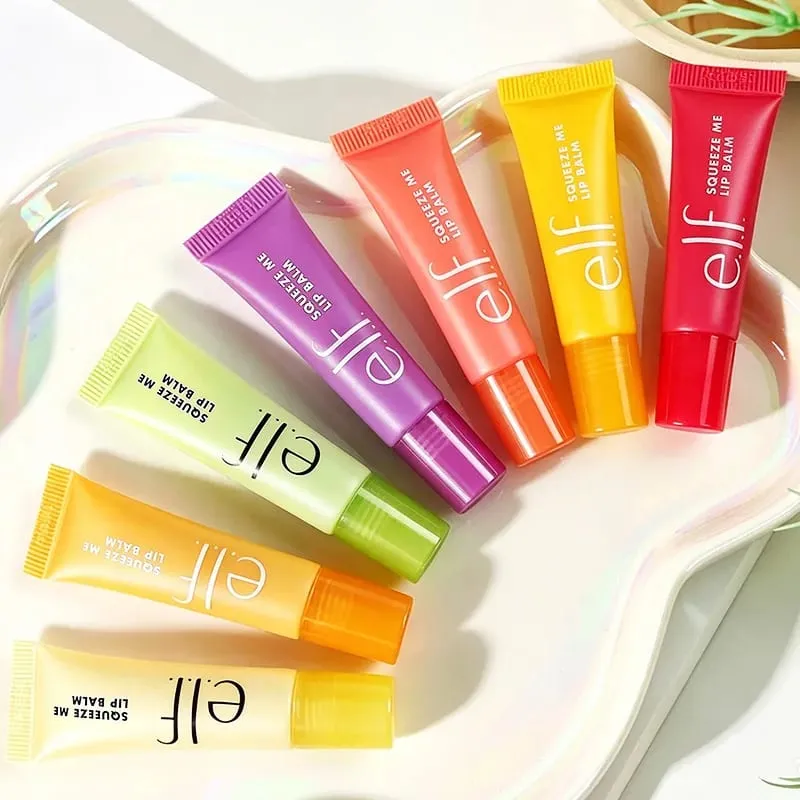 Elf Brand Portable Fruit Flavor Lip Gloss Lightweight Hydrating Nourishing Repairing Improve Lip Lines Tinted Lip Balm Cosmetic