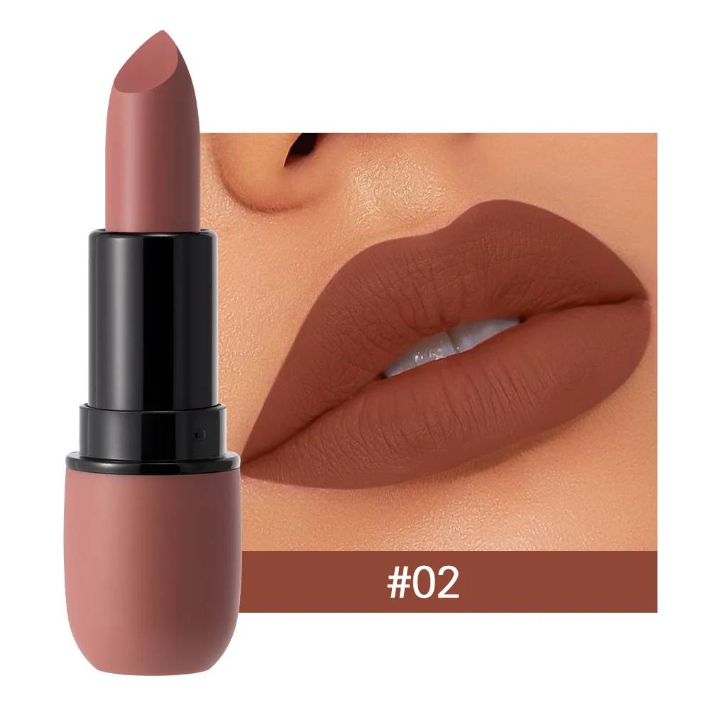 6 Colors Sexy Matte Lipstick Waterproof Long Lasting Color Rendering Non-stick Velvet Lips Contour Pencil Woman Makeup Cosmetics — image 9