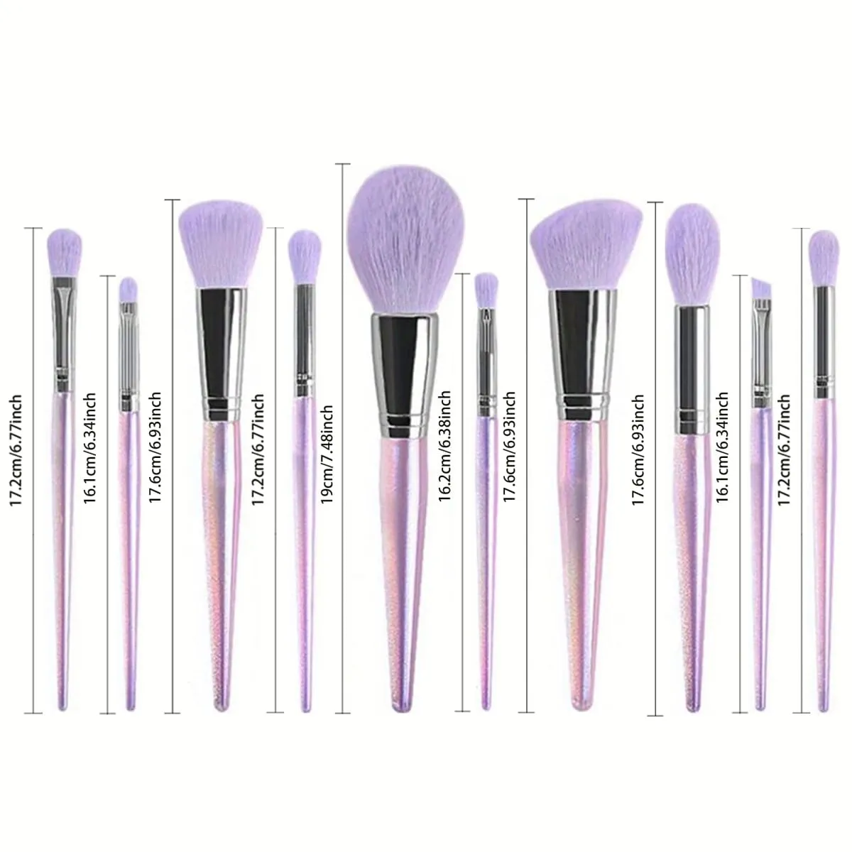 10 Pcs/set Fashion Makeup Brushes Sets Eye Shadow Powder Foundation Highlighter Eyebrow Brush Professional Tool — image 2