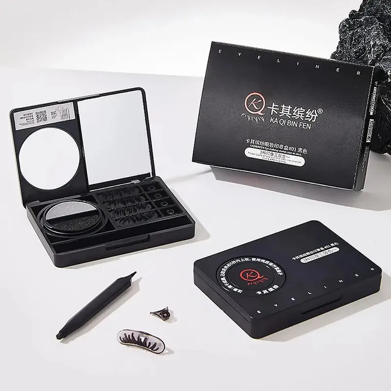 3-in-1 Lower Eyelash Stamp Eyeliner & Beauty Mole Stamp Set 3s Fast Application Waterproof Eye Makeup Tools