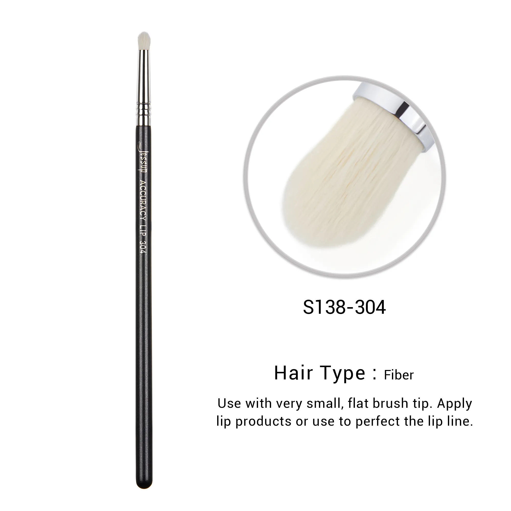 Jessup Lip Brush Professional Lip Makeup Brushes for Lipstick Streak-Free Application Small Tongue Shape Contour Define Lips — image 5