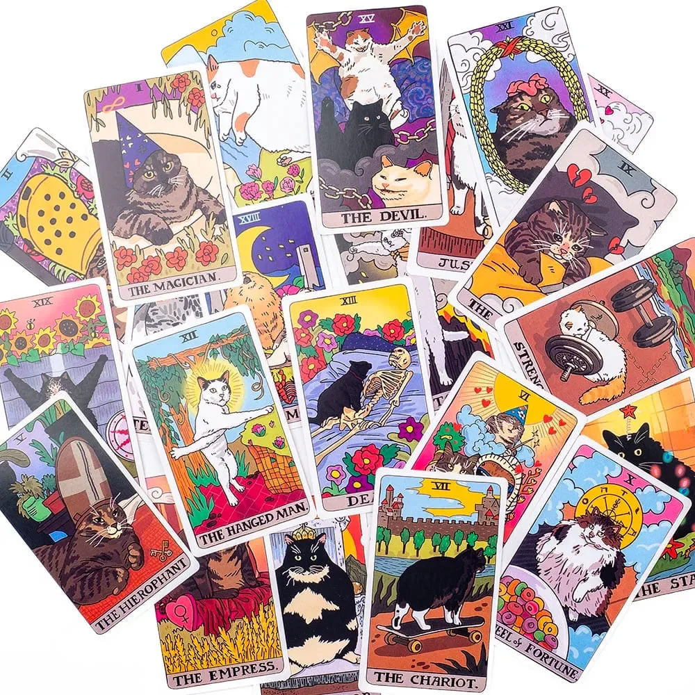 The Original Cat Meme Tarot Deck 22 Major Arcana Cat Meme Tarot Funny Witchy Cat Tarot Deck Cat Kawaii Uwu Funny Pink Cute Tarot — image 6