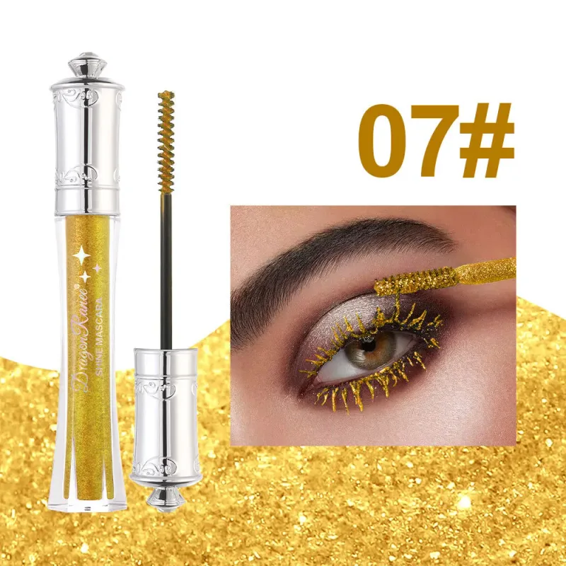 Shiny Diamond Colorful Mascara Blue Glitter Sparkling Waterproof Mascara Beauty Eyelashes Extension Quick Dry Shimmer Eye Makeup — image 15