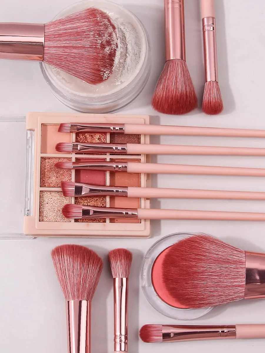13Pcs Makeup Brush Set Comes With a Portable Envelope Makeup Brush Bag Blush Loose Powder and Eyeliner Brushes — image 5