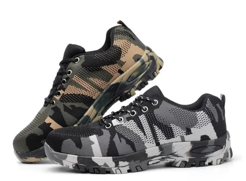 Fashion Plus Size Men's Outdoor Mesh Sneakers Military Work Casual Shoes Men Camouflage Army Breathable Walking Shoes Trainers — image 4