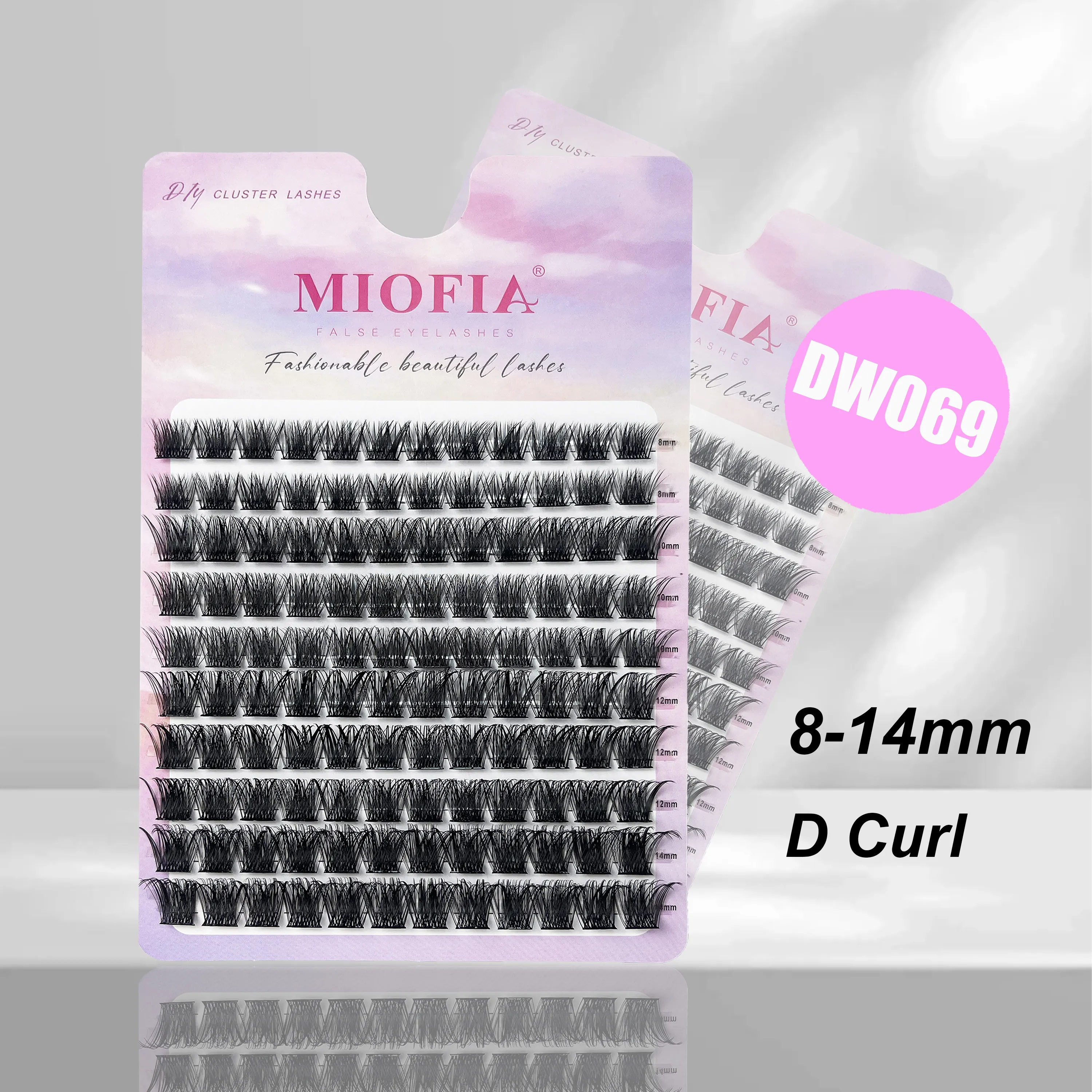 10 Rows 3D Faux Mink Cluster False Eyelashes Cat Eye Lashes Natural Thick Segmented Lashes DIY Eyelash Extensions Makeup Lashes