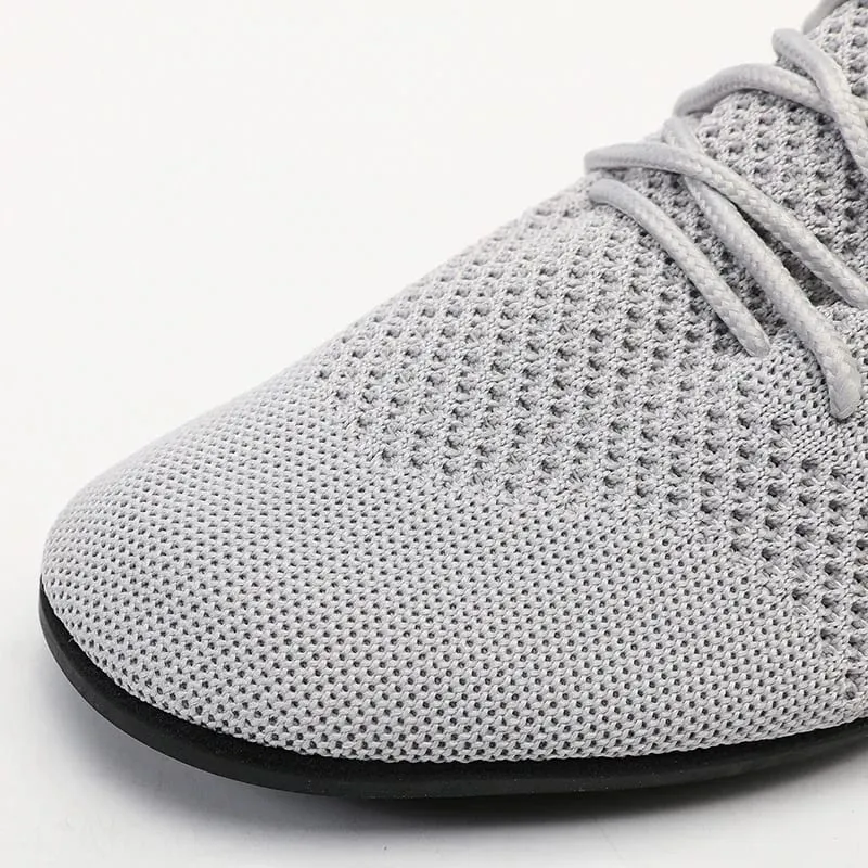 Lekkie męskie buty w stylu casual oddychające damskie buty wulkanizowane Outdoor miękkie męskie mokasyny siatkowe obuwie do jazdy zasznurowane 36-47 — image 3