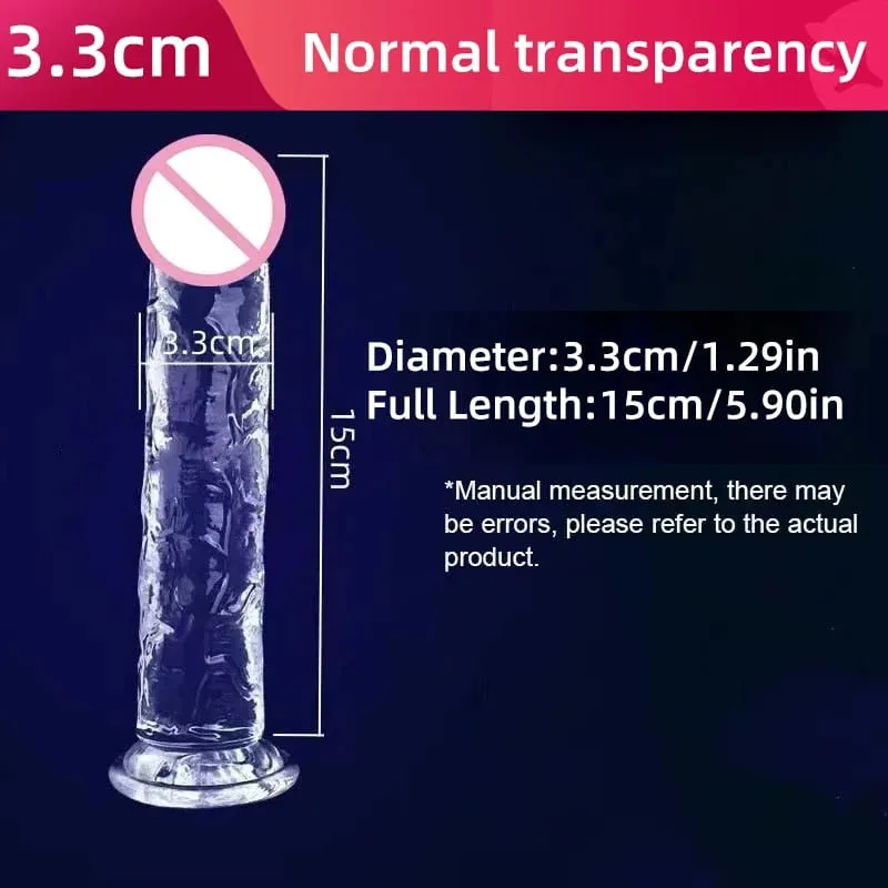 Transparent Realistic Dildo Jelly Penis Suction Cup Dildo Female Masturbator Clitoral Stimulator Big Dick Lesbian Sex Toys — image 17