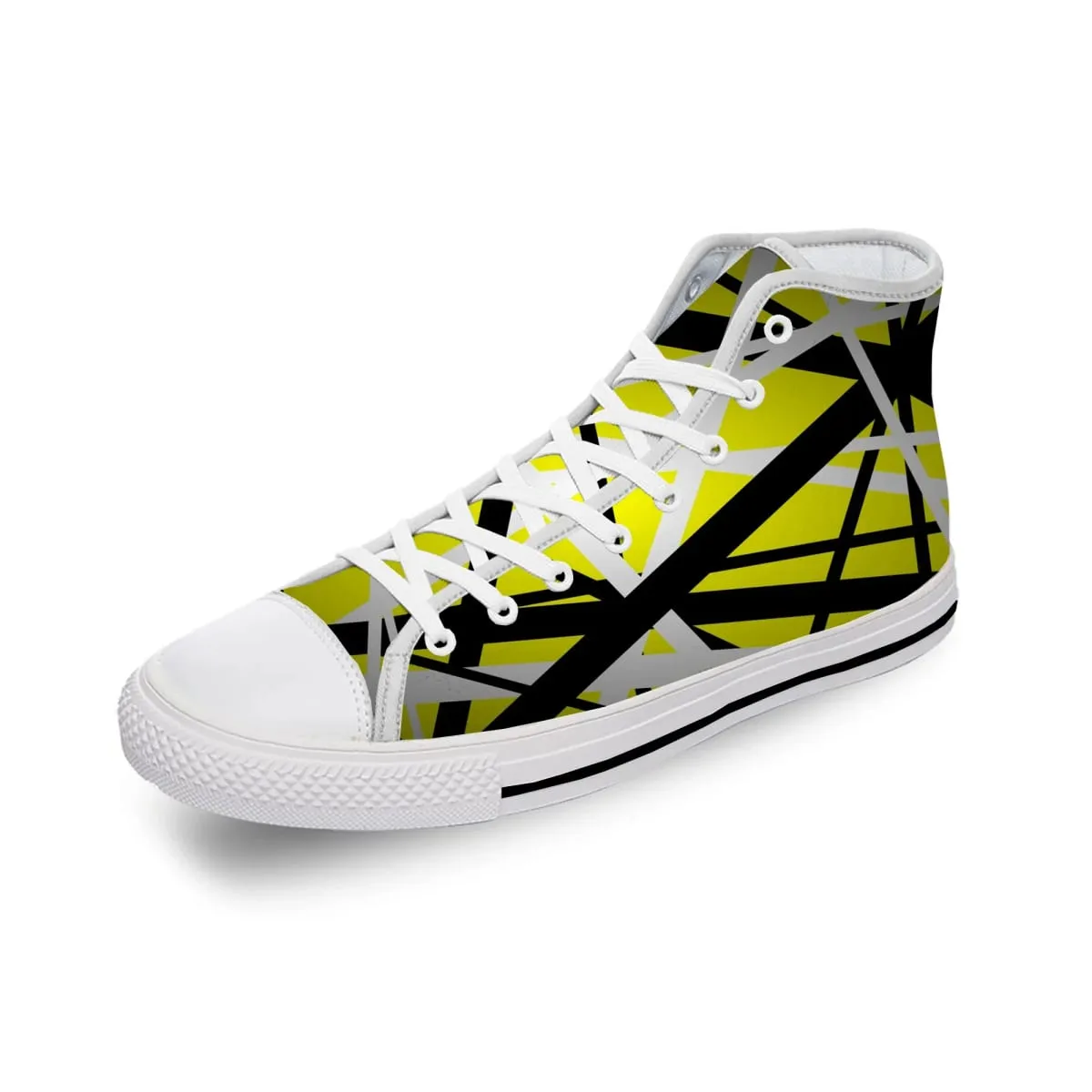 Hot Van EVH 5150 STRIPES Halen Harajuku Lightweight Cloth 3D Print High Top Canvas Shoes Mens Womens Casual Breathable Sneakers