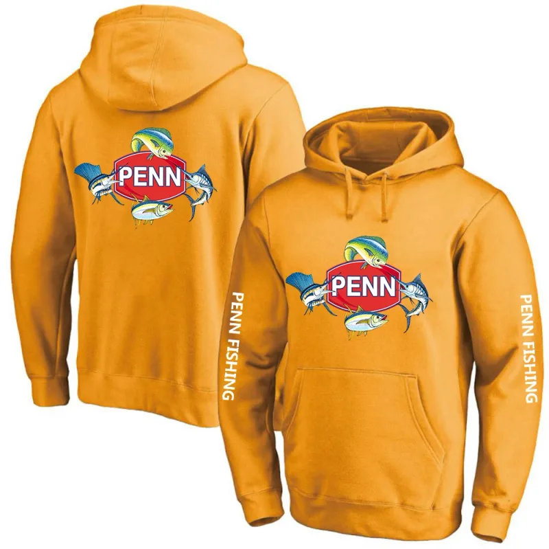 2024 New Printing Men Penn Fishing Reel Spring and Autumn Solid Color Pullover Hoodies Loose Fashion Clothing Hooded Tops — image 6