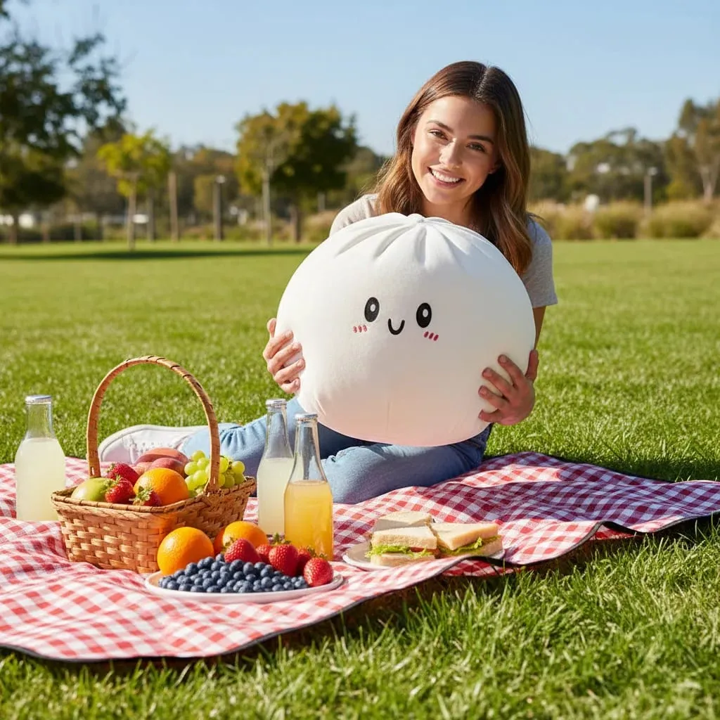 Großes Dampfbrötchen-Squeeze-Spielzeug, große Squishies, Anti-Stress-Reliever, Zappelspielzeug für Erwachsene, Kinder, Geburtstagsgeschenk, weiches Essen, Kissen-Dekoration — image 2